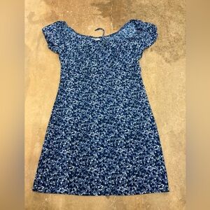 Vintage milkmaid fairy floral midi dress